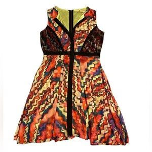 Colorful Zigzag Pattern Dress medium size 10